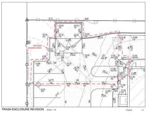Trash enclosure revision PDF sheet